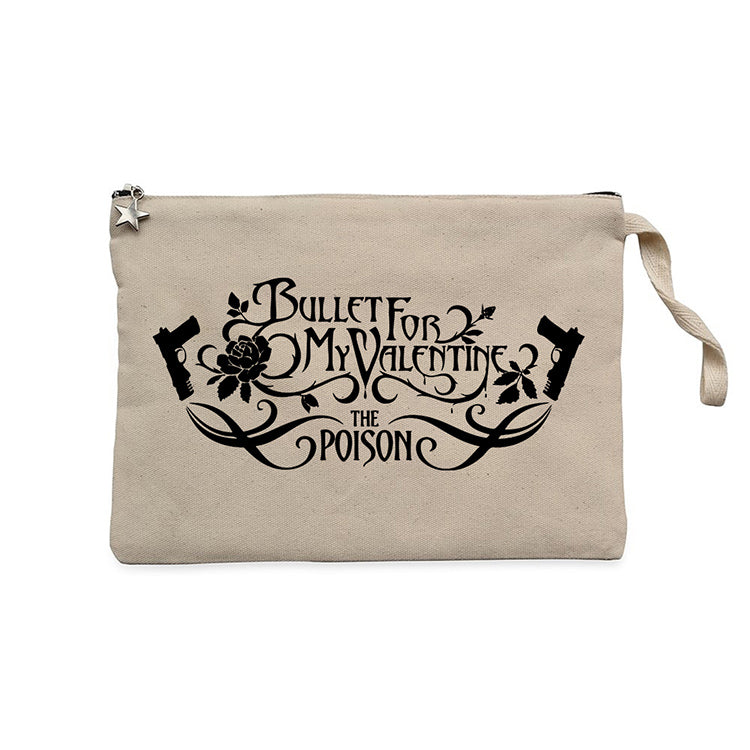 Bullet For My Valentine The Poison Album Krem Clutch Astarlı Cüzdan / El Çantası