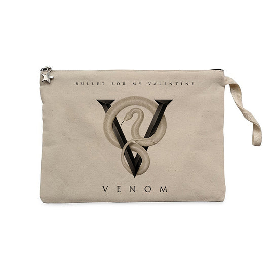 Bullet for My Valentine Venom Snake Krem Clutch Astarlı Cüzdan / El Çantası