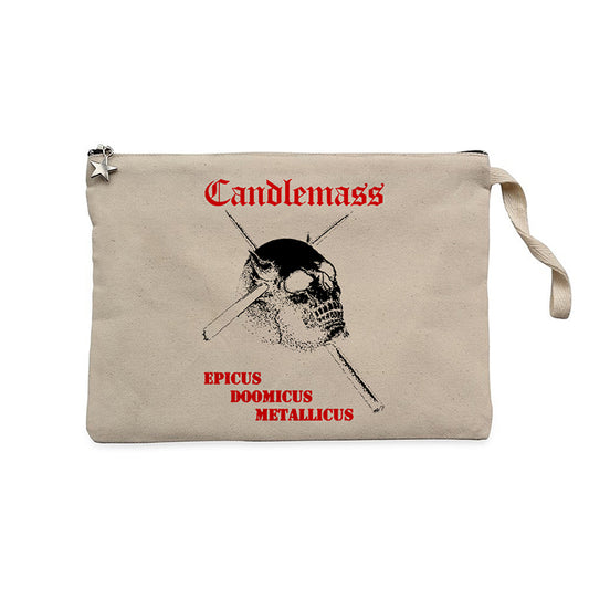 Candlemass Epicus Doomicus Metallicus Krem Clutch Astarlı Cüzdan / El Çantası