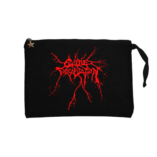 Cattle Decapitation Red Logo Siyah Clutch Astarlı Cüzdan / El Çantası