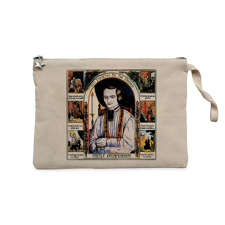 Cattle Decapitation Ten Torments Of The Damned Krem Clutch Astarlı Cüzdan / El Çantası