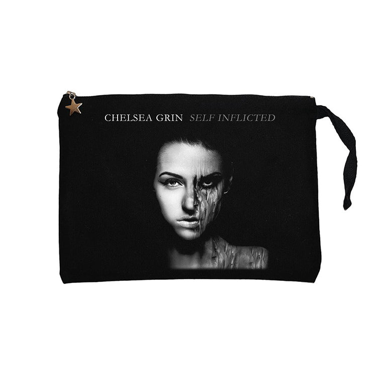 Chelsea Grin Self İnflicted Siyah Clutch Astarlı Cüzdan / El Çantası