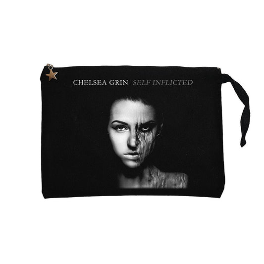 Chelsea Grin Self İnflicted Siyah Clutch Astarlı Cüzdan / El Çantası