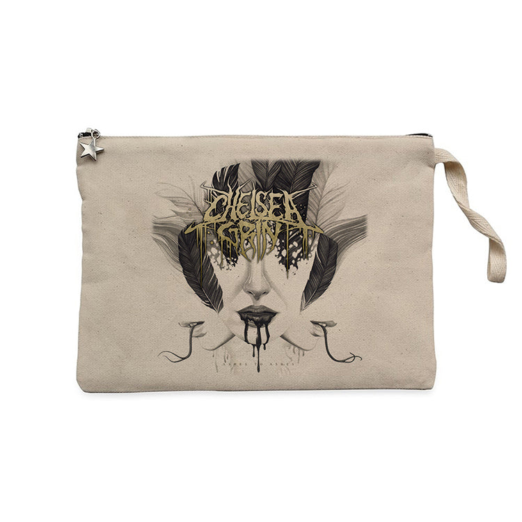 Chelsea Grin Ashes to Ashes Krem Clutch Astarlı Cüzdan / El Çantası