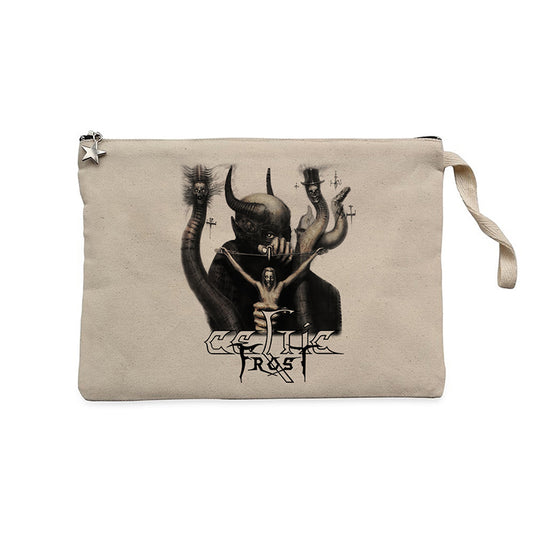 Celtic Frost To Mega Therion Krem Clutch Astarlı Cüzdan / El Çantası