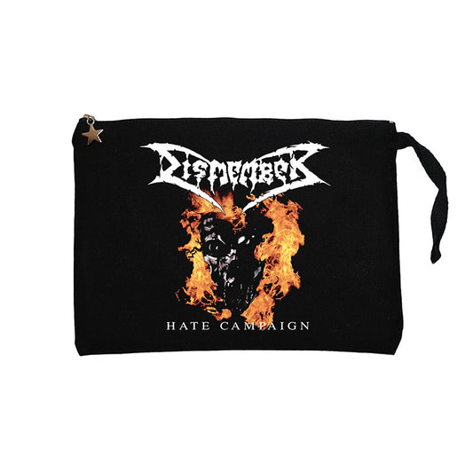 Dismember Hate Campaign Siyah Clutch Astarlı Cüzdan / El Çantası
