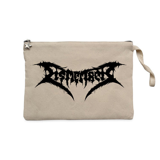 Dismember Logo Krem Clutch Astarlı Cüzdan / El Çantası