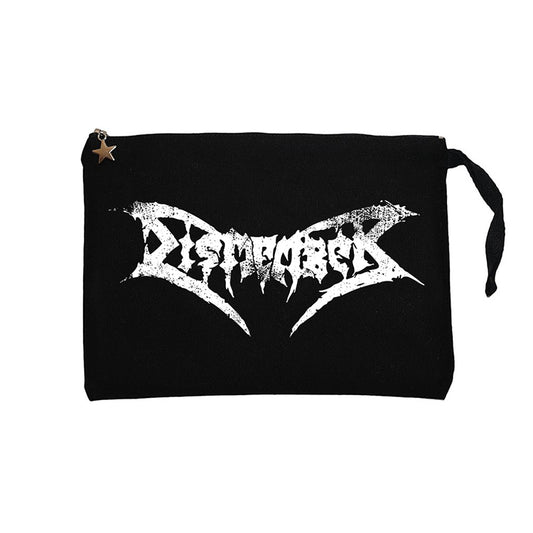 Dismember Logo Siyah Clutch Astarlı Cüzdan / El Çantası