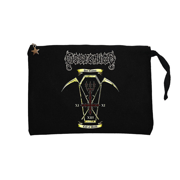 Dissection Cult Of Death Siyah Clutch Astarlı Cüzdan / El Çantası