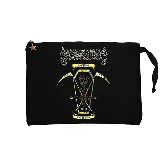 Dissection Cult Of Death Siyah Clutch Astarlı Cüzdan / El Çantası