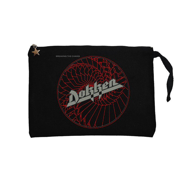 Dokken Breaking The Chains Siyah Clutch Astarlı Cüzdan / El Çantası