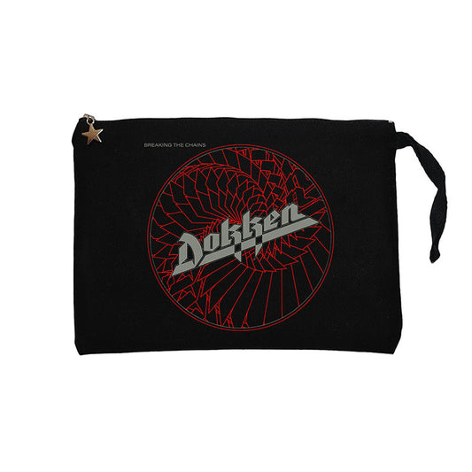 Dokken Breaking The Chains Siyah Clutch Astarlı Cüzdan / El Çantası