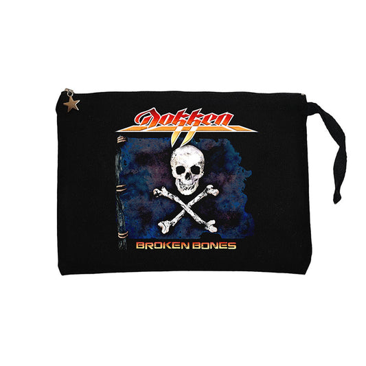Dokken Broken Bones Siyah Clutch Astarlı Cüzdan / El Çantası