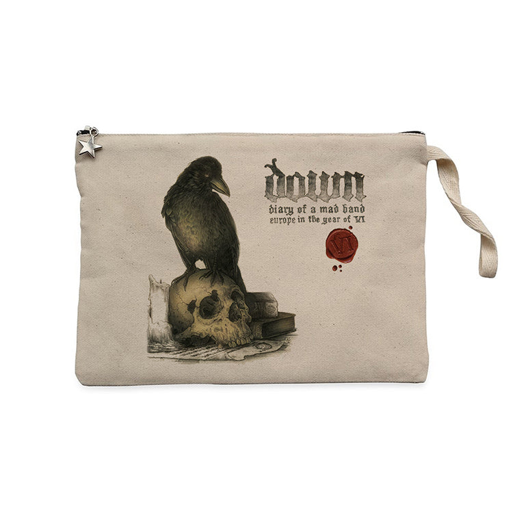 Down Diary Of A Mad Band Europe İn The Year Of Vi Krem Clutch Astarlı Cüzdan / El Çantası
