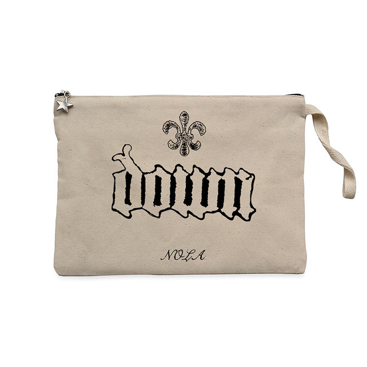 Down Nola Krem Clutch Astarlı Cüzdan / El Çantası