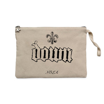 Down Nola Krem Clutch Astarlı Cüzdan / El Çantası