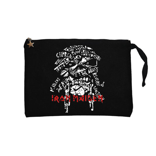 Iron Maiden Long Sleeve Siyah Clutch Astarlı Cüzdan / El Çantası