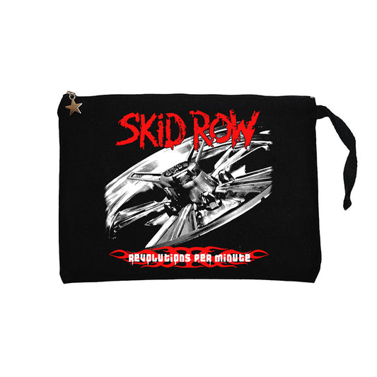 Skid Row Revolutions Per Minute Siyah Clutch Astarlı Cüzdan / El Çantası