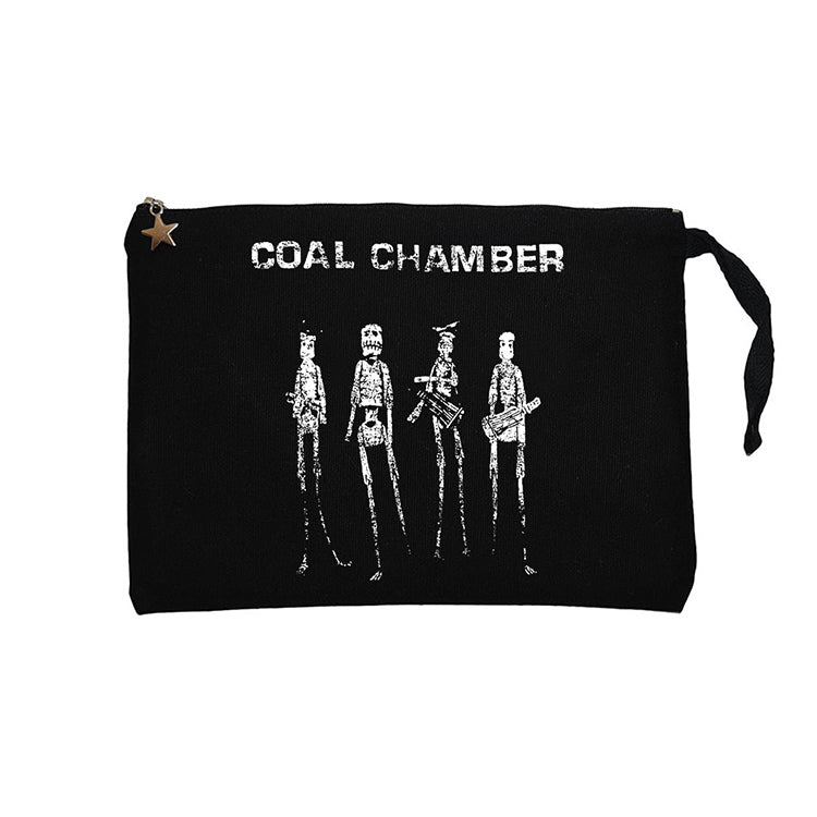 Coal Chamber Dark Days Siyah Clutch Astarlı Cüzdan / El Çantası