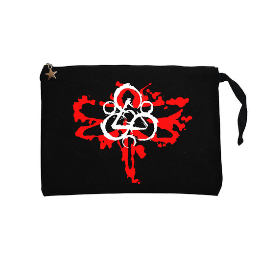 Coheed and Cambria Butterfly Logo Siyah Clutch Astarlı Cüzdan / El Çantası