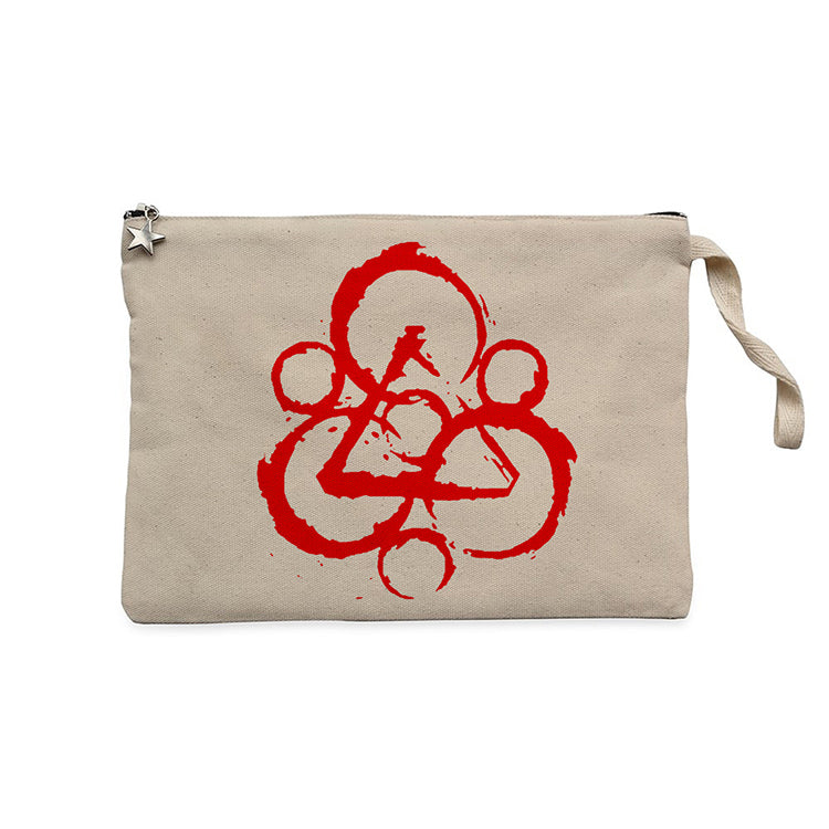 Coheed and Cambria Logo Krem Clutch Astarlı Cüzdan / El Çantası