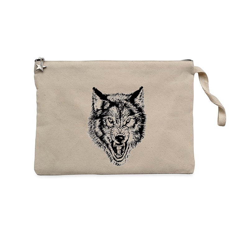White Wolf Krem Clutch Astarlı Cüzdan / El Çantası