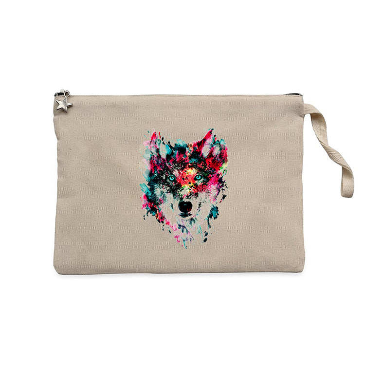 Wolf Color Siyah Clutch Astarlı Cüzdan / El Çantası