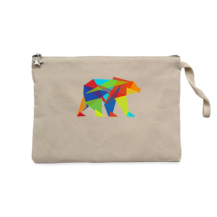 Bear Color Mozaik Krem Clutch Astarlı Cüzdan / El Çantası