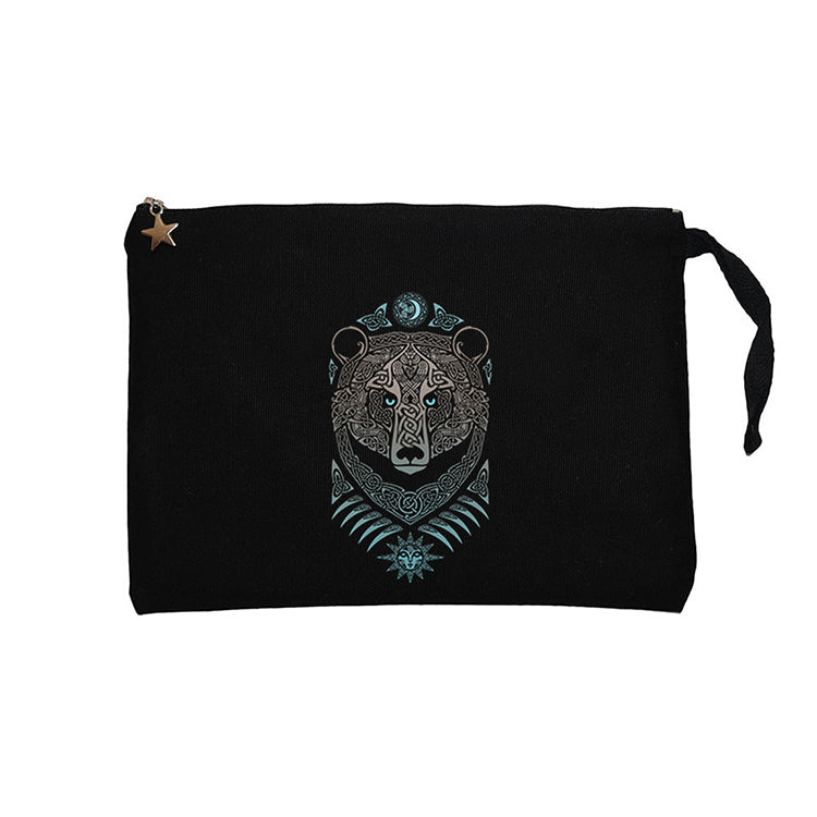 Bear Forest Lord Siyah Clutch Astarlı Cüzdan / El Çantası