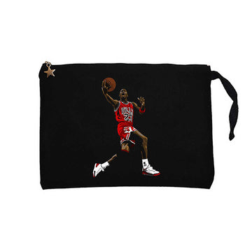 Air Jordan Grafiti Siyah Clutch Astarlı Cüzdan / El Çantası