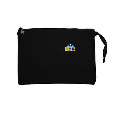 Denver Nuggets Logo Siyah Clutch Astarlı Cüzdan / El Çantası