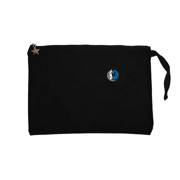 Dallas Mavericks Logo Siyah Clutch Astarlı Cüzdan / El Çantası