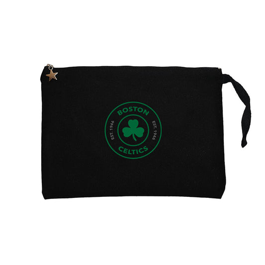 Boston Celtics Logo Siyah Clutch Astarlı Cüzdan / El Çantası