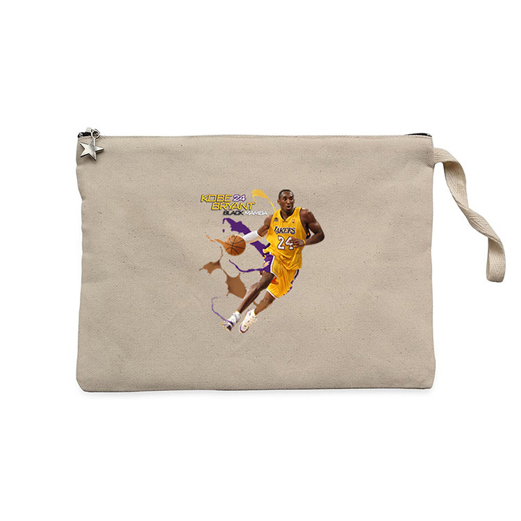 Kobe Bryant 24 Yellow Mamba Krem Clutch Astarlı Cüzdan / El Çantası