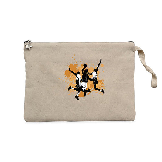 Baller Brown Stain Krem Clutch Astarlı Cüzdan / El Çantası