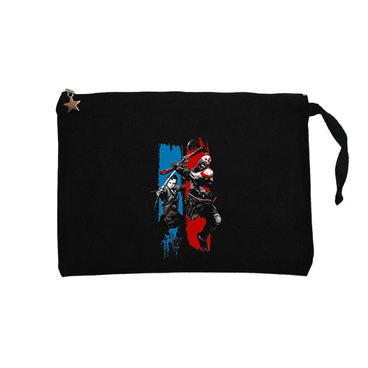 God Of War Atreus Kratos Family Siyah Clutch Astarlı Cüzdan / El Çantası