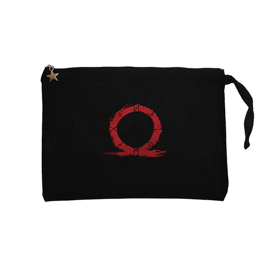 God Of War Ragnarok Red Omega Siyah Clutch Astarlı Cüzdan / El Çantası