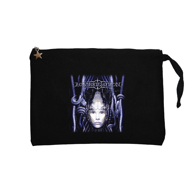 Agathodaimon Serpent's Embrace Siyah  Clutch Astarlı Cüzdan / El Çantası