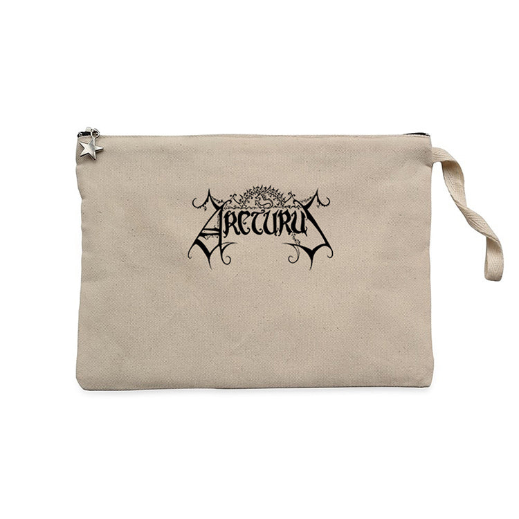 Arcturus Logo Krem Clutch Astarlı Cüzdan / El Çantası