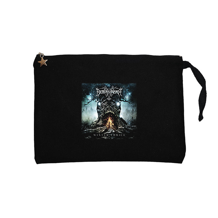 Borknagar Winter Thrice Siyah  Clutch Astarlı Cüzdan / El Çantası
