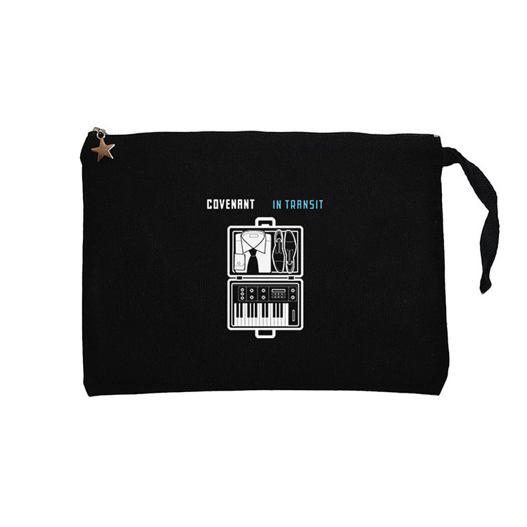 Covenant in Transit Siyah Clutch Astarlı Cüzdan / El Çantası