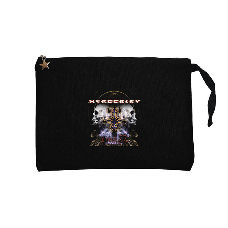Hypocrisy Catch 22 Siyah Clutch Astarlı Cüzdan / El Çantası