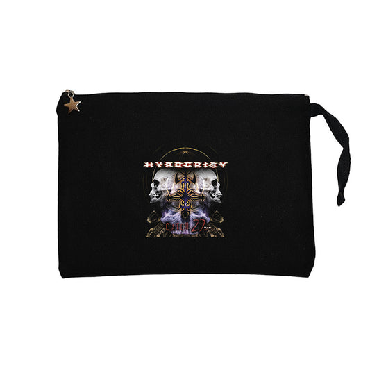Hypocrisy Catch 22 Siyah Clutch Astarlı Cüzdan / El Çantası