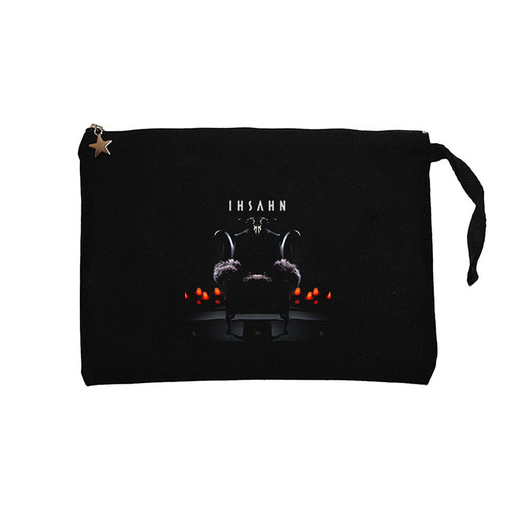 Ihsahn Àmr Siyah  Clutch Astarlı Cüzdan / El Çantası