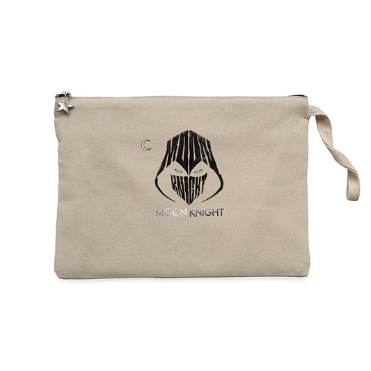 Moon Knight Logo Krem  Clutch Astarlı Cüzdan / El Çantası