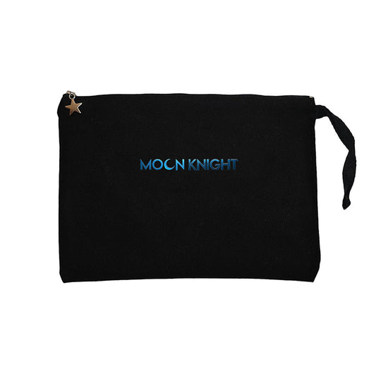 Moon Knight Text Siyah Clutch Astarlı Cüzdan / El Çantası