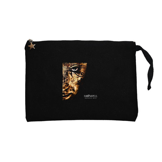 Moonspell Lusitanian Metal Siyah Clutch Astarlı Cüzdan / El Çantası