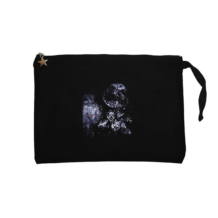 Moonspell Wolfheart Siyah Clutch Astarlı Cüzdan / El Çantası