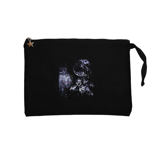 Moonspell Wolfheart Siyah Clutch Astarlı Cüzdan / El Çantası