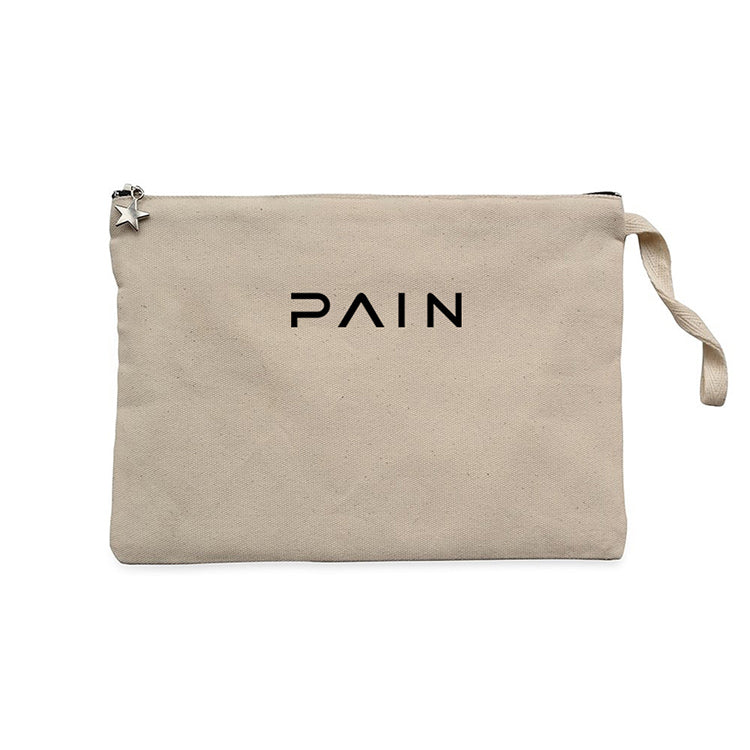 Pain Logo Krem Clutch Astarlı Cüzdan / El Çantası